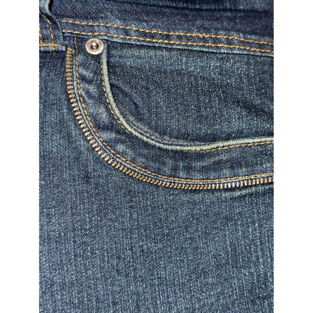 L&B Denim Collection Womens Classic Fit‎ Dark Wash Zipper Trim Jeans Size 12 M
